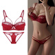 Victoria Palace Sexy Bra Red Benmingnian Bra Set Push-up Small Breast Push-up Push-up Anti-sagging Thin Bra Set Red Set L (Suitable for 36/80ABC)