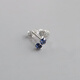 Xidian natural tanzanite 3mm sapphire earrings London blue topaz mini sterling silver ears for women Tanzanite blue 3mm | silver pair