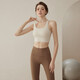 Internet celebrity yoga clothing women's suit high-end summer 2025 new Pilates training clothing fitness pants sports vest purple bra + khaki pants S