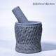 Shijanu black stone bluestone hand-carved stone mortar garlic mortar garlic pounder bowl mortar grinder medicine jar pounder bluestone hand-chiselled stone mortar diameter 20 cm