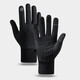 Autumn and winter cycling gloves, fishing, outdoor sports, velvet for cold protection and warmth, raw edge zipper flip, two-finger black M