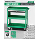 GREENER Tool Cart Auto Repair Drawer Type Maintenance Small Trolley Box Mobile Three-Layer Cabinet Parts Cart Shelves Storage Same as the Main Picture - Capacity Upgraded Drawer Type Green Delivery Hook