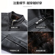 SHANSHAN Shanshan PU Leather Jacket Men's 2025 Winter Warm Casual Lined Velvet Men's Easy-Care Wear-Resistant Long-Sleeved Jacket Black L /175