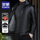 ROMON giant thick velvet detachable hood leather jacket for men in autumn and winter business casual high-end jacket dad wear cold and warm jacket brown XL / recommended 140-160Jin Jin equals 0.5 kg