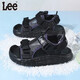 Lee children's shoes summer children's sandals for girls anti-slip soft bottom Velcro breathable beach shoes for boys black 26 recommended foot length 159.5mm