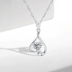 Wanfulong Love in Heart PT950 Platinum Pendant Love Ring Crushed Ice Pendant Water Drop Fashion Pendant for Girlfriend Authenticity Guaranteed PT950 Platinum Love Pendant 1.95g