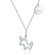 Wanfu Long Fritillary Unicorn pt950 Platinum Necklace for Women Niche Simple Cute Personalized Platinum Pendant Best Friend Gift Gift Platinum PT950 Niche Cute Unicorn Necklace 4.82g