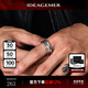 IDEAGEMER925 silver graffiti ring men's cool personality retro style niche creative fashion versatile handsome boy ring graffiti ring Hong Kong No. 19