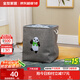 Quanyou (QUANU) Home Fabric Clothes Storage Box Drawstring Basket Organizing Box Dirty Clothes Basket Children's Toy Storage Basket KS Dark Gray