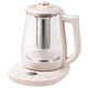 SUOBQ genuine health kettle, fully automatic large-diameter tea kettle, 1.8L, large capacity, multi-functional 316 stainless steel thermal insulation tea kettle, constant temperature kettle, electric kettle, 304 food grade, thickened high borosilicate glass, with filter 1.8L