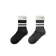 YOUKESHU Yoga Socks Women's Mid-calf Socks Pilates Fitness Non-Slip Socks Dance Adult Sweat-Absorbent Socks Black + Platinum Gray One Size