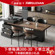 Suzhan island table light luxury minimalist coffee table multi-functional retractable all-in-one office home small apartment slate dining table island table 60cm (total length 1.65m-1.9m) island table dining table (ordinary socket)