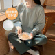 莫代尔睡衣女款带胸垫一体2025春秋新款大码长袖女士家居服套装 9201 L