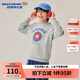 Skechers Skechers children's autumn fashion round neck pullover sweatshirt for boys and girls loose knitted casual top L425K030