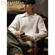 ElegantMan shirt collar sweater for men in autumn and winter Korean style soft waxy Henry collar sweater men's new polo collar coat floral gray M _ Suitable for -125Jin Jin equals 0.5kg
