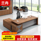 Lan Ran Boss Desk Executive Desk Modern Simple Manager President Desk Supervisor Desk 1600*800 Including Side Cabinet