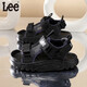 Lee children's shoes summer children's sandals for girls anti-slip soft bottom Velcro breathable beach shoes for boys black 26 recommended foot length 159.5mm