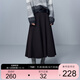 Tricolor Sheep Wool 2025 Winter New Warm Woolen Skirt A-Line Long Skirt for Women