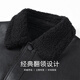 Mark Huafei Heavy Velvet Lapel Jacket Men's 2025 Autumn and Winter New Trendy PU Warm Imitation Sheep Velvet Jacket 6306 Black 001 M 170