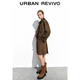 UR2025 new winter women's clothing simple commuting temperament high waist A-line skirt UYY550058# dark red brown S