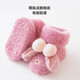 Autumn and winter new baby floor socks mid-calf shoes and socks with rubber soles anti-slip and warm indoor toddler shoes and socks blue 6-12 months M size socks with sole length 10cm (6-12 months)