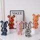 Yunya bear piggy bank living room TV cabinet light luxury entrance wine cabinet decoration ornament home internet celebrity gift love bear [17CM sky blue]