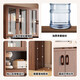 The middle shopkeeper wine cabinet living room wall-mounted integrated cabinet home meal preparation cabinet solid wood color tea cabinet entrance display cabinet partition cabinet 8 doors 2 grids thickened and stable pastoral color 120x30x174c