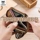 Captain Cattle Leather Goods Captain Cattle Head Cowhide Key Pack Genuine Leather Men's Anti-theft Brushing Key Pack Card Pack Two-in-One Waist Car Key Yellow-brown
