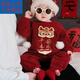 Disney (Disney) Baby Plush New Year's Eve Clothing 2026 Winter Baby Red Jumpsuit Newborn Full Moon Clothing Outing Romper Suit Red Romper Suit (excluding hat and socks) 36cm 80