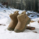 Lee children's shoes winter new versatile children's velvet snow boots girls Northeast warm cotton shoes boys 50% off gray green 33 recommended foot length 204-209mm
