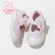 Fuluo Mi Girls' Sports Shoes 26 Spring Sweet and Fashionable Children's Non-Slip Breathable Mary Jane Casual Shoes Pearlescent Meat Powder 27