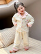 BALA suitable for girls autumn and winter pajamas set 2025 new baby girl children's winter plus velvet thickened home color dots 90cm