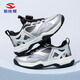 HOBIBEAR children's shoes spring new light outdoor running shoes boys' shoes medium and large children's sports shoes 614151 silver black 35