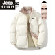 JEEP SPIRIT Down Cotton Jacket Women's 2026 New Winter Small Couple Bread Jacket Thickened Cotton Jacket New Product Men and Women Same Style Jelly Blue Warm and Thickened S
