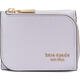 KATE SPADE women's tri-fold wallet storage portable anti-slip zipper folding light purple zipper initial