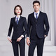 Professional suits for men and women, formal jackets, sales department sales work clothes, 4S store work clothes, bank suits, men - light gray jacket + trousers 2XL