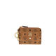 MCM Women's Wallet Zipper Closure Storage Keychain Design Portable Storage Polyurethane Material Brown One Size