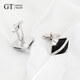 GENSZ newly launched 108 yuan cat's eye cufflinks, French buttons, cuff nails, men's cufflinks gift box, white cat's eye stone
