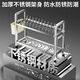 Yong Huan Stainless Steel Dishes Small Storage Rack Kitchen Multifunctional Storage Rack Dish Rack Drainage Bowl Cupboard Double Layer Small Milk White Narrow Slit Storage Saves Space Stainless Steel Single Rack