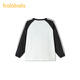 BALABALA balaOne BALABALA children's clothing children's long-sleeved T-shirts for boys and girls 2026 spring new quick-drying cotton black and white tones 00391 165