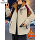Woodpecker (TUCANO) autumn and winter velvet jacket for boys junior high school and high school students thickened cotton coat teenagers handsome big boy men's jacket JR8889 red (single jacket) velvet thickened 3XL 150-170Jin Jin is equal to about 0.5 kg