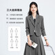 Formal suit for interview, small college student teacher wear, light workplace commuting professional suit skirt, black jacket + 2110 blue and white striped shirt + skirt L (recommended weight 106-118 Jin Jin equals about 0.5 kg)
