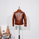CHEVALPES international first-line brand heavyweight horsehide classic 1930 batik horsehide leather jacket men's motorcycle short retro slim leather beeswax horsehide TWC716 S