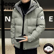 JEEP International Brand Winter Down Jacket Men's 2025 New Thickened Short Duck Down Hooded Warm Casual Jacket Bean Green 927 L 90-110Jin Jin equals 0.5 kg