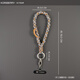 KORSBERRY hand-woven four-strand lanyard anti-lost wrist rope key pendant dusk gray orange