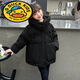G.duck girls' winter cotton coat new thickened medium and large children's down winter cotton coat children's cotton-padded jacket black 150