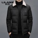 LILANZ мужской короткий пуховик для молодых и средних лет 90, белый утиный пух, утепленный, теплый, для папы морозостойкая хлебная куртка, черный M