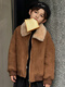 BALA is suitable for purchasing products. Winter boys' coat covered with fur all-in-one machine, medium and large children's brown fur + chocolate leather 110