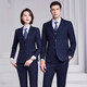 Professional suits for men and women, formal jackets, sales department sales work clothes, 4S store work clothes, bank suits, men - light gray jacket + trousers 2XL