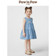 PawinPaw cartoon bear children's clothing 25 spring and summer new baby girl denim ruffle dress vitality